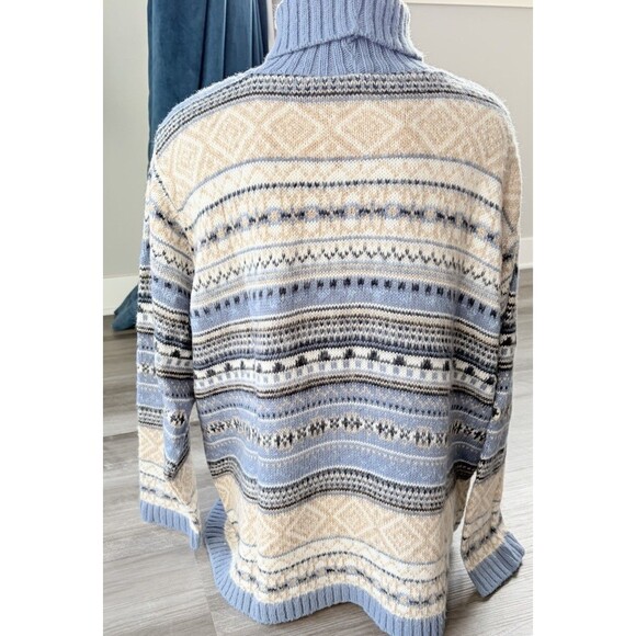 VTG Fashion Big Blue Turtleneck Sweater Size 18W-20W Plus Size Soft - Picture 4 of 6